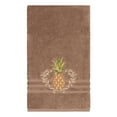 thumbnail image 2 of Authentic Hotel and Spa Turkish Cotton Pineapple Embroidered Latte Brown 3-piece Towel Set, 2 of 4