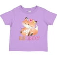 thumbnail image 3 of Inktastic Floral Fox Big Sister Girls Toddler T-Shirt, 3 of 5