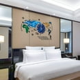 thumbnail image 4 of World Map Wall Clocks Modern Design 3D Digital Hanging Clock Ultra Quiet Acrylic Wall Watch - Rising Sun, 4 of 5