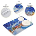 thumbnail image 4 of Trains with Moon Snow Mountains Dish Drying Mat Dish Drainer Rack Mats Water Absorbent Non-Slip Easy Clean Heat Resistant for Kitchen Counter, 4 of 8
