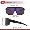 thumbnail image 4 of Gafas de montar de motocicleta únicas 1 Pc púrpura con puntos púrpuras, verdes y amarillos UV400, 4 of 6