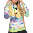 thumbnail image 5 of Lsque Bluey Pattern Casual Women's Hoodie,Hooded Sweatshirt with Kangaroo Pocket,Pullover Hoodie with Eye-catching Drawstrings-Medium, 5 of 8
