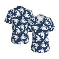 thumbnail image 3 of Yiaed Shark Print Women's T Shirt V-Neck Short Sleeve Shirt Casual Breathable Tee Summer Tops-Medium, 3 of 5