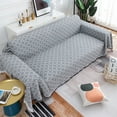 thumbnail image 4 of Sanmadrola Sofa Cover, Couch Covers for 2 Cushion Couch Sofa, Sectional Couch Covers for L Shaped Couch Cover, Living Room Sofa Throws Sofa Slipcovers for Pets, Kids (71"x 102",Loveseat, Gray White), 4 of 10