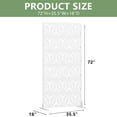 thumbnail image 6 of MAYEERTY Outdoor Metal Privacy Screen 6ft × 3ft White, 6-Panel Geometric Y-Pattern Decorative Screen, Weatherproof for Patio, 6 of 6