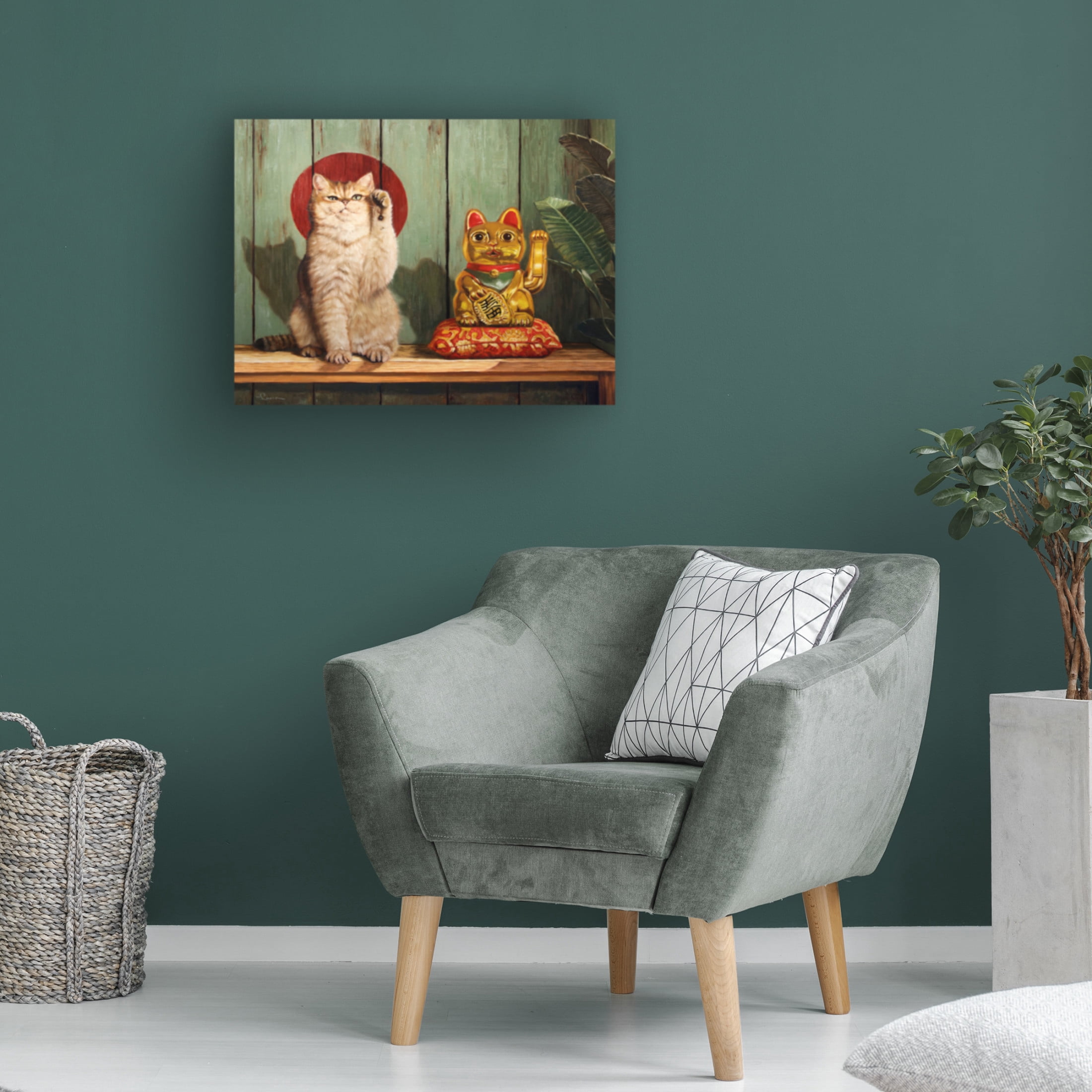 Canvas Wall Art - Lucia Heffernan 'Copy Cat' Wall Art for Living Room, Bedroom, or Office Décor by Trademark Fine Art - 32 x 24 Inches