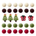 thumbnail image 4 of 30 bolas de fieltro de lana para decoración navideña de 3 cm, bolas colgantes para árbol de Navidad, 4 of 5