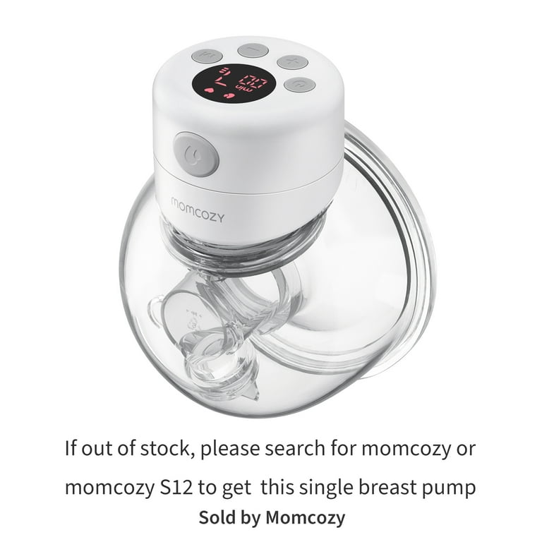 Momcozy Wearable Breast Pump S12, LCD Hands-Free Pump, 2 Mode & 9 Levels  Adjustable for Comfortable Pumping, Low Noise & Painless Electric