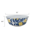 thumbnail image 6 of Mainstays by Becky G. & Alejandra Bamboo Melamine 4-Piece Serve Bowl Set, Lemon & Blue, 6 of 12