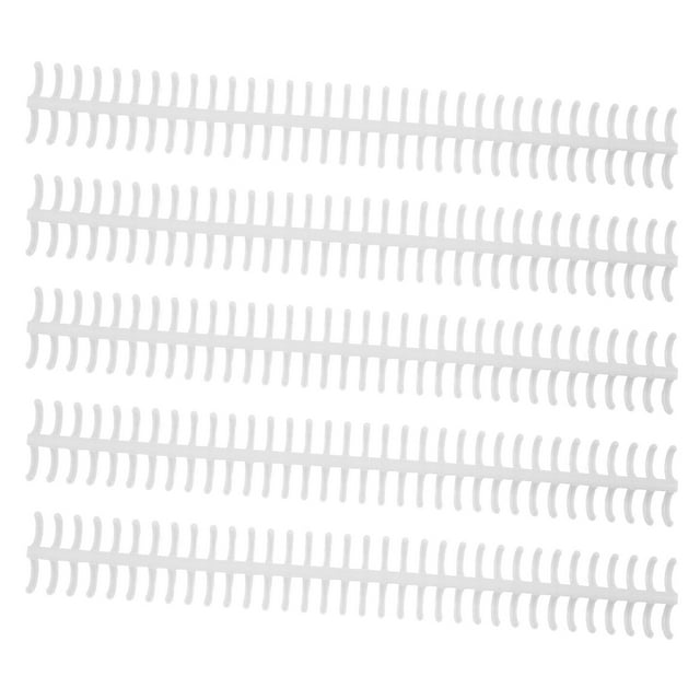 Plastic Binding Spine, 10PCS Detachable 34 Holes Loose Leaf Rings Good Gloss For Home Or School Use Transparent