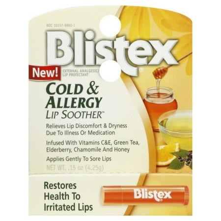 Blistex Cold And Allergy Lip Soother, .15 oz