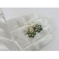 thumbnail image 4 of 14k Gold Filled Abalone Shell Earrings Mother of Pearl MOP Carved Flower Shaped Colorful Drops Designed for Adult Women, 4 of 5
