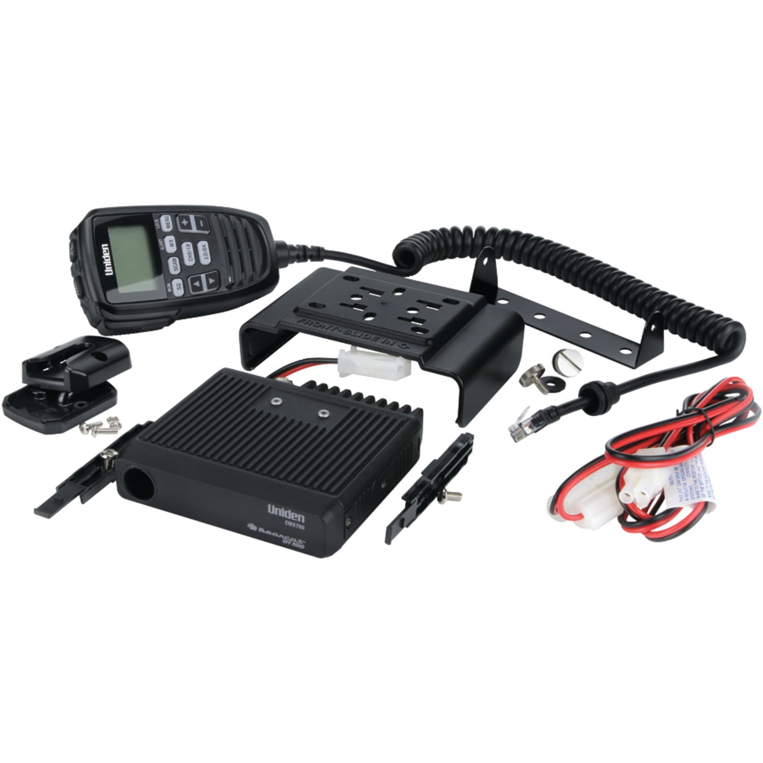 Uniden CMX760 40-CH off-Road Compact CB Radio, Browning BR-MM-18 Mount Kit & Tram 3-B-HC Fiberglass CB Antenna