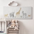 thumbnail image 2 of Stupell Industries Adorable Jungle Animals Wildlife Illustration Elephant Giraffe Canvas Wall Art, 20 x 48, Design by Daphne Polselli, 2 of 6