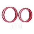 thumbnail image 2 of Yinanstore 4 Pieces Front Rear Wheel Hub Rings Set, Wheel Reinforcement Rings, Metal Car Hub Centric Rings for 1/4 Motorcycle Red, 2 of 8