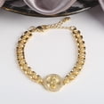 thumbnail image 5 of Lordluxury 14k Yellow Gold Rose Chain Bracelet 12 Models CZ Virgin Mary Bracelet Zircon Aircraft Bracelet, 5 of 9