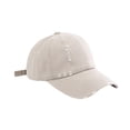 thumbnail image 6 of Men's and Women's Ripped & Distressed Baseball Cap, Washed Vintage Dad Hat with Hole Details, Soft Top Classic Fit Cap for Spring and Autumn Casual Wear Beige, 6 of 8