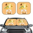 thumbnail image 2 of Balery 2 Piece Sunflower Gnomes 3 Car Windshield Sun Shade|Foldable Front Windshield Shade for Car Front Window for Most Sedans SUV Truck-Large, 2 of 7