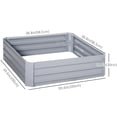 thumbnail image 3 of Outsunny Raised Garden Bed, 39" x 39" x 12" Planter Box Set of 2, Grey, 3 of 9