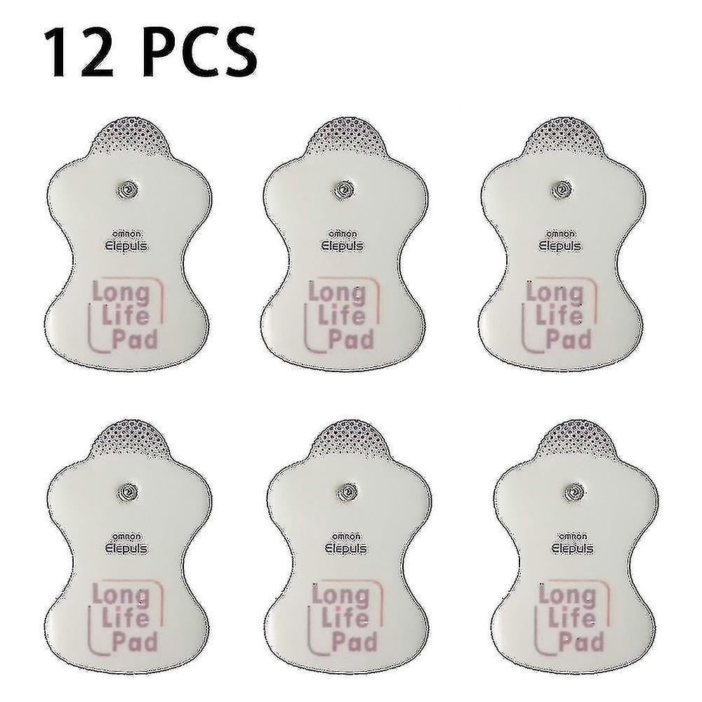 12pcs/6pairs Replacement Electrode Pad For Omron Massagers Elepuls Long Life Pad