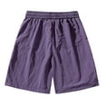 thumbnail image 2 of Plebaso Mens Lightweight Summer Shorts Drawstring Casual Shorts Elastic Waist Beach Shorts with Pockets, 2 of 3