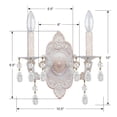 thumbnail image 2 of 5022-AW-CL-SAQ Crystorama Lighting Paris Market - Two Light Wall Sconce in Classic Style - 10 Inches Wide by 9.5 Inches High-Antique White, 2 of 7