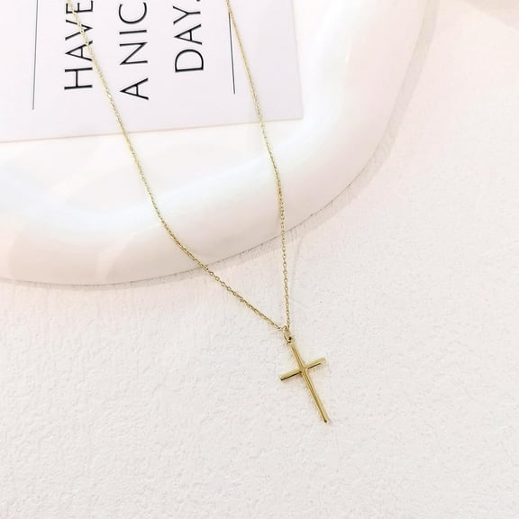 Cross Necklace For Women -Dainty 14K Gold Plated Cross Necklace Layered Gold Cross Necklace Cross Choker Necklace Gold Cross Necklaces For Women Trendy Gold Jewelry Gifts For Women[o7591]