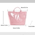 thumbnail image 3 of Soft Glossy PVC Tote Bag for Women, Red, Lightweight Large Handbag for Daily Shopping Commute, 3 of 7