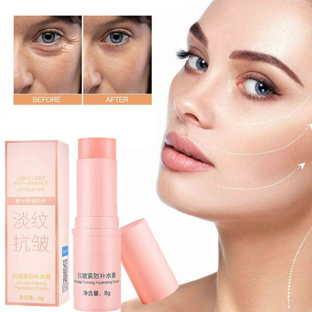 Fiudx Bálsamo Antiarrugas, Crema Hidratante En Barra para El Cuello, Sérum Facial Potenciador de Colágeno, Crema Correctora de Líneas de Expresión para El Contorno de Ojos, Rutina Diaria de Cuidado d