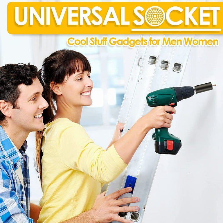 Dometour Universal Socket Tool Super Grip Socket Power Drill Adapter Cool Gadgets Birthday Gifts for Men Dad Him Husband Wife Boyfriend Women