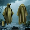 thumbnail image 2 of Yigetop Ponchos for Women, Hooded Portable Rain Poncho for Hiking Camping Fishing Ponchos Adult Green A, 2 of 3