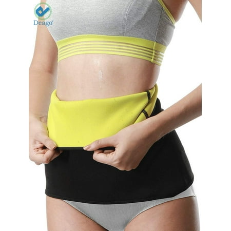 Deago Women & Men Body shaper Neoprene Slimming Belt Tummy Waist Control Shapewear, Hot Sweat Stomach Fat Burner Trainer Workout Sauna Gym Suit (Best Stomach Flattening Shapewear)