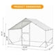 thumbnail image 4 of Outdoor 6ft heavy - duty metal walk - in poultry cage para ducks y hens: waterproof, uv - protected, featuring lockable double doors y peaked roof para backyard farms, 4 of 7