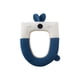 thumbnail image 2 of Funda Para Asiento De Inodoro 1 funda de asiento de inodoro de poliéster azul,alfombrilla de baño suave y lavable con asa para una fácil instalación. Rkxzt, 2 of 7