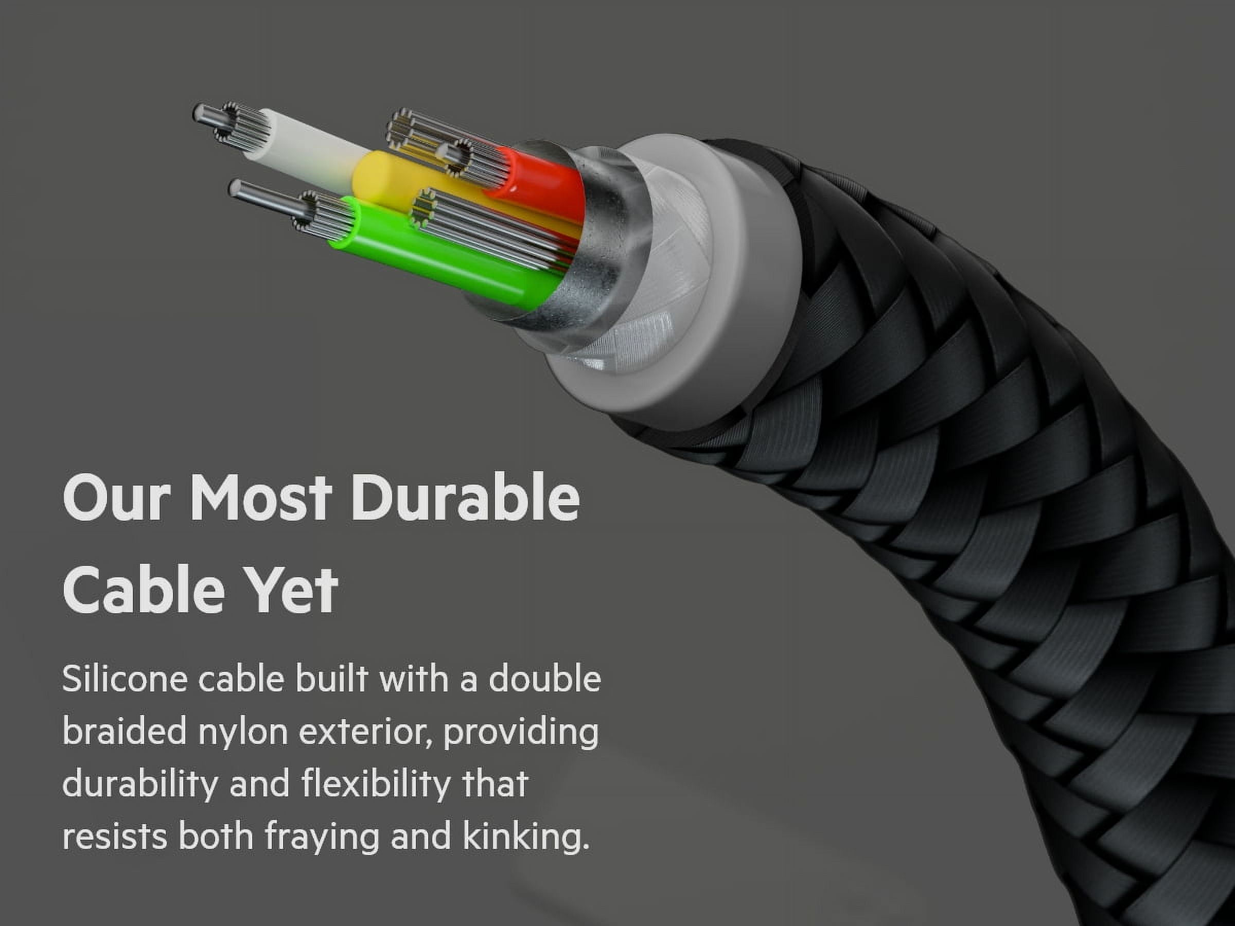 Belkin BoostCharge Pro Flex Braided USB-C to USB-C Charger Cable (1M/3.3ft), USB-IF Fast Charging Cable for iPhone 16 Series, Macbook Pro, iPad Pro, Galaxy S25, S24, Nintendo Switch 2 & More - Black