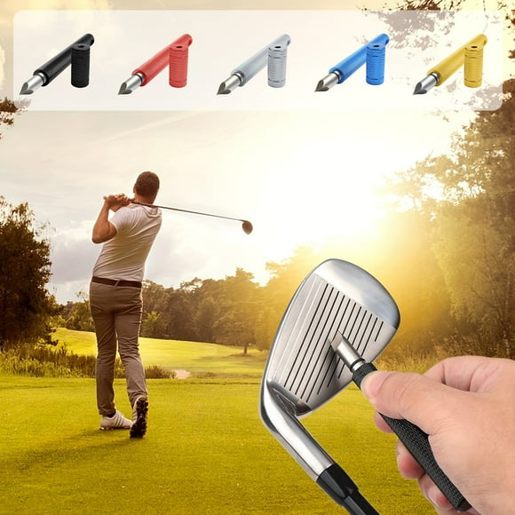 Cepillo Limpiador de Ranuras para Palos de Golf | Acero Inoxidable | Negro | 11,2 Cm | Portátil | Limpieza Eficiente | Mango Ergonómico | para Hierros, Wedges y Putters | 1 Unidad