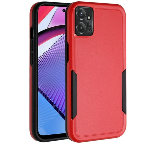 For Motorola Moto G Power 5G 2023 Heavy Duty Shockproof Dual Layer Drop Protection Hybrid Rugged Rubber Armor Cover ,Xpm Phone Case [ Red ]