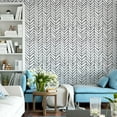 thumbnail image 3 of Arthome Stripes Black, Peel & Stick Vinyl Wallpaper, 28.5 Sq Ft, 3 of 7