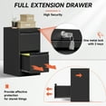 thumbnail image 5 of Metal Filing Cabinet with Lock,Vertical File Cabinet 2 Drawer,Black File Cabinet with Lock for Home Office/Legal/Letter/A4,Lockable File Cabinets for Hanging File -Assembly Required, 5 of 9