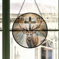 thumbnail image 3 of Deer and Irish Cross Stained Glass Sun Catcher, Wall Hanging Colored Decor Room Indoor Window Decor, Halloween, Christmas Hanging Ornament, 3 of 5