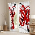 thumbnail image 3 of Erosebridal Red Black Stripes Curtains and Drapes(38x54),Geometric Geometry Blackout Curtains for Bedroom,Abstract Aesthetic Art Curtains Pack of 2(38x54),Super Cozy Bedroom Decoration, 3 of 6