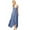 Dark Denim, variant on Love Stitch Women's V-Neck Strappy Handkerchief Tencel Midi Dress (M/L, Dark)