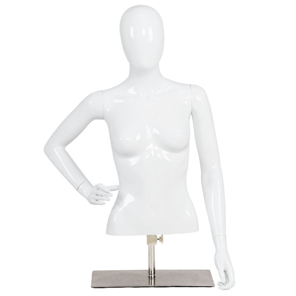 GVN Female Mannequin Torso Adjustable Height with Metal Stand