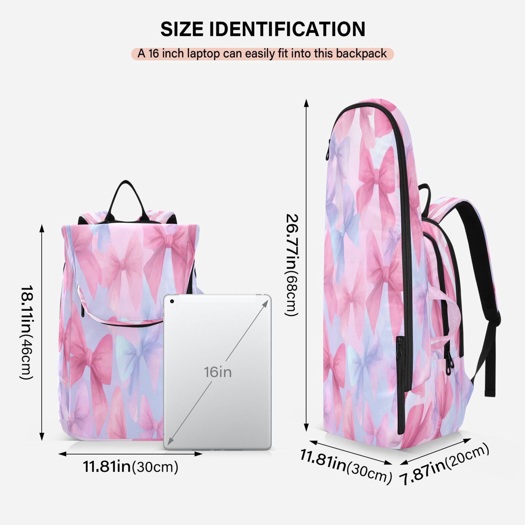 2 Racquet Holder Tennis Backpack Tennis Racket Covers Gym Bags Colorful Bows