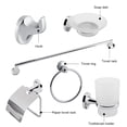 thumbnail image 2 of Suodoka 6-Piece Wall-Mounted Bathroom Accessory Set: Towel Rack, Toothbrush Holder, Soap Dish, Paper Holder, Frosted Glass Tumbler, 2 of 5