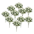thumbnail image 2 of 10 ramos de flores artificiales para exteriores, adornos florales resistentes para bodas Blanco, 2 of 9