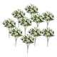 thumbnail image 2 of 10 Ramos de Flores Artificiales, Plantas de Exterior, Adornos Florales Resistentes para Bodas Blanco, 2 of 9