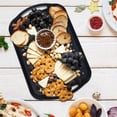 thumbnail image 4 of VEGCOO 2-Pack Non-Slip Serving Trays, Large 15.7" x 11.4" Rectangular Plastic Tray with Handles, Heat-Resistant Heavy-Duty Server for Food Drinks, Black & White Dot Design, for Kitchen Dining Outdoor, 4 of 7