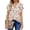 Beige Dots, variant on Blouses for Women Summer Short Sleeve Work Shirts Dressy Casual V Neck Print Tops