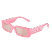 Dolce & Gabbana DG 6187 Plastic Womens Rectangle Sunglasses Pink 53mm Adult